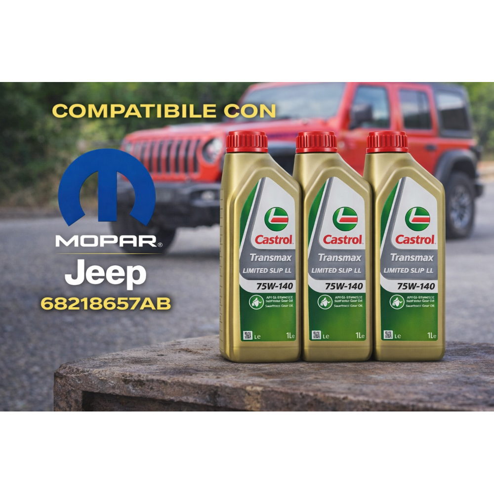 Olio Differenziale 75W-140 Castrol 3L API GL-5 Jeep Mopar 68218657AB 