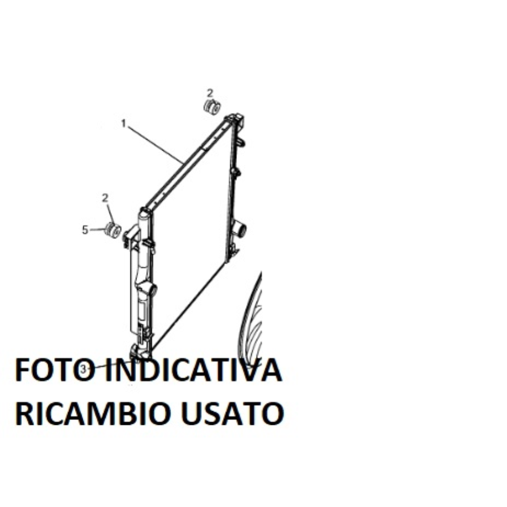 K68003966AC RADIATORE ACQUA MOTORE JEEP CHEROKEE 4 (KK)(08-12) 2.8CRD 177CV 130KW VM52C