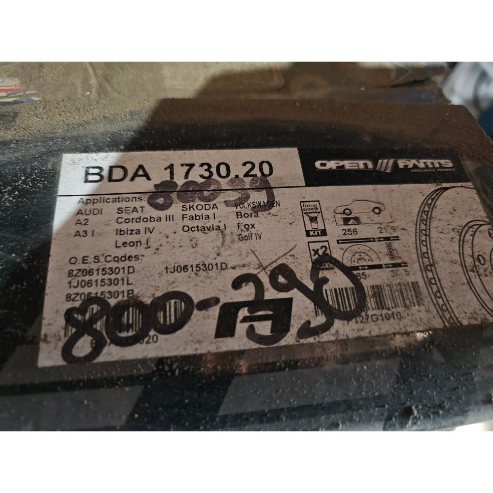 BDA173020 1J0615301L DDF927 COPPIA DISCHI FRENO ANTERIORI AUDI SEAT SKODA VW