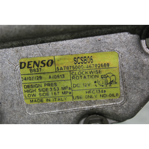 46782669 COMPRESSORE ARIA CONDIZIONATA AC CLIMA FIAT IDEA (350)[2003-2012] 1.2 1.4 46782669