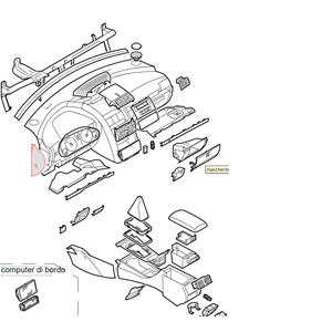 RIVESTIMENTO CRUSCOTTO INTERNO AIRBAG DX PEUGEOT 407 SW (6E) [2004-2011] 9644560077