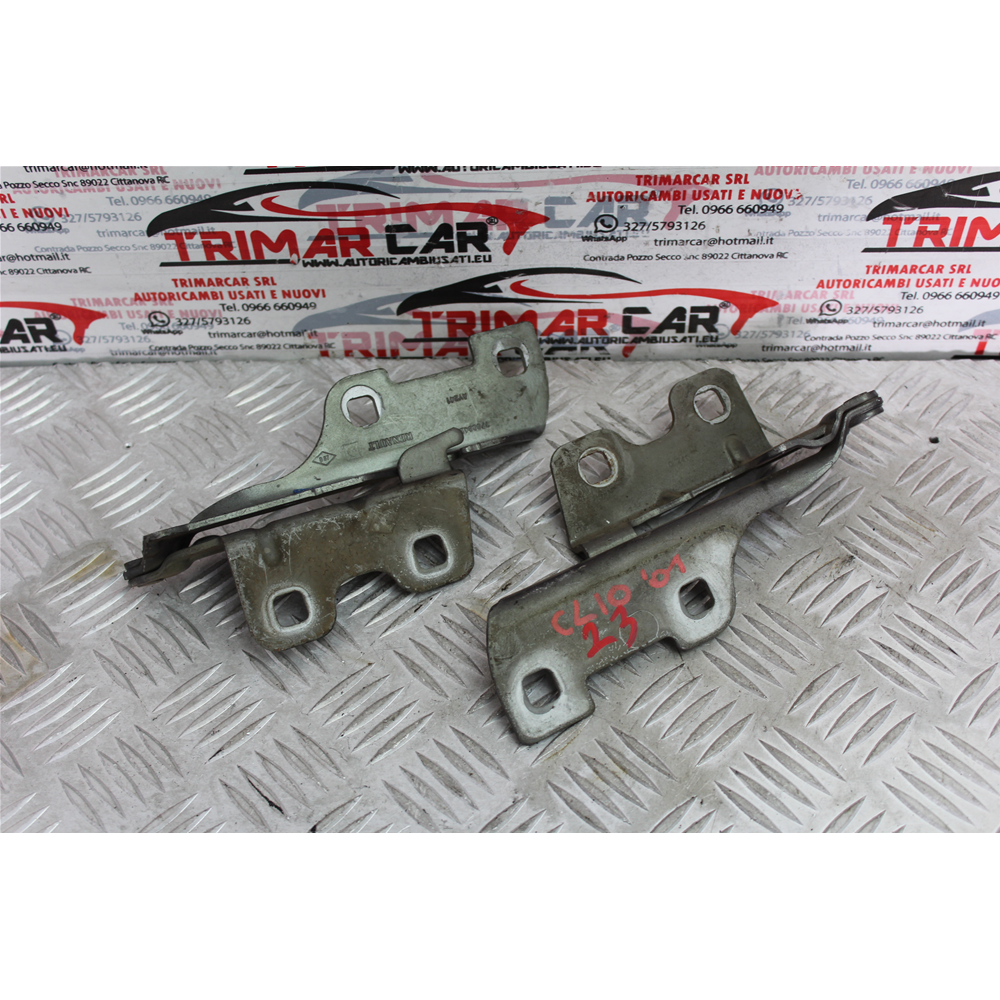 COPPIA CERNIERE COFANO MOTORE ANTERIORE RENAULT CLIO 2 [2001-2012] 7700842680