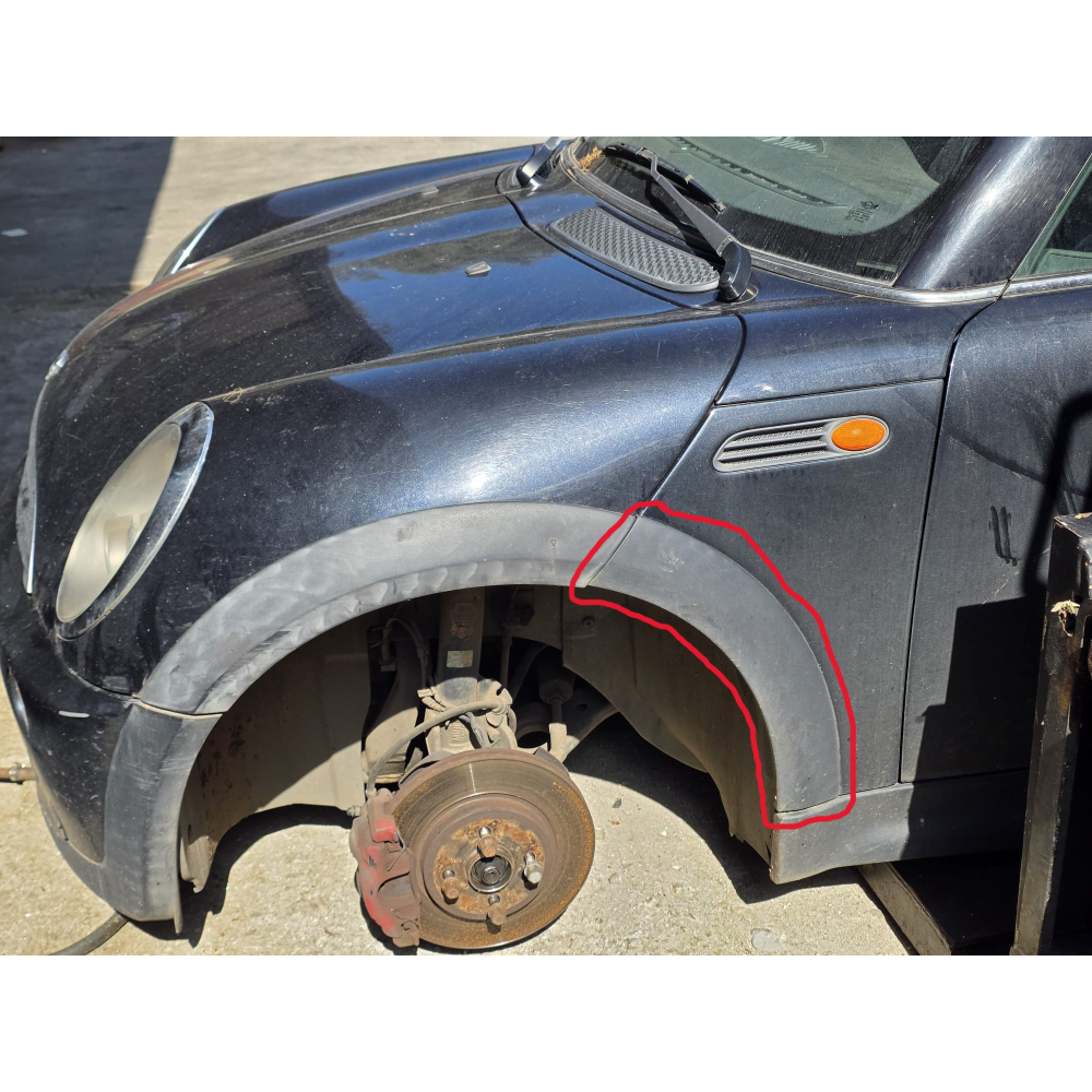 51131505865 FASCIONE PASSARUOTA ANTERIORE SINISTRO MINI COOPER (R50,R53)(01-06)