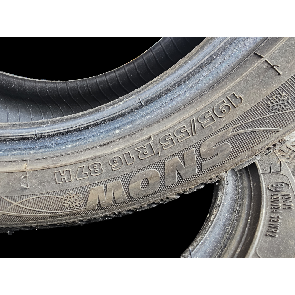 COPPIA 2 Gomme Riken Snow 195/55 R16 87H Invernali 6.62 mm DOT 4224