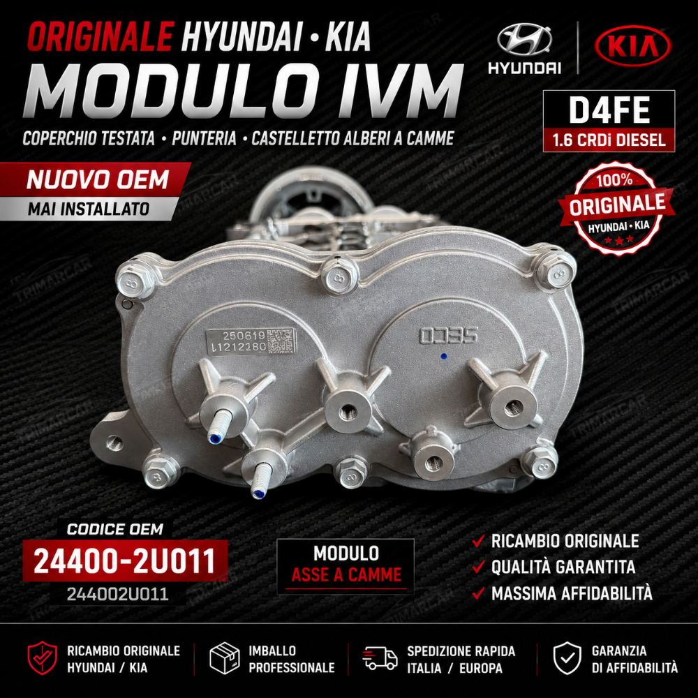 Coperchio testata IVM Originale Hyundai Kia 1.6D D4FE 244002U011 Sportage Tucson