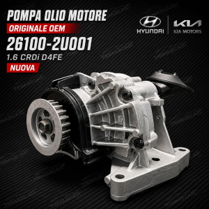 Pompa Olio Motore Hyundai Kia 1.6 D4FE Aftermarket 26100-2U001 Nuova