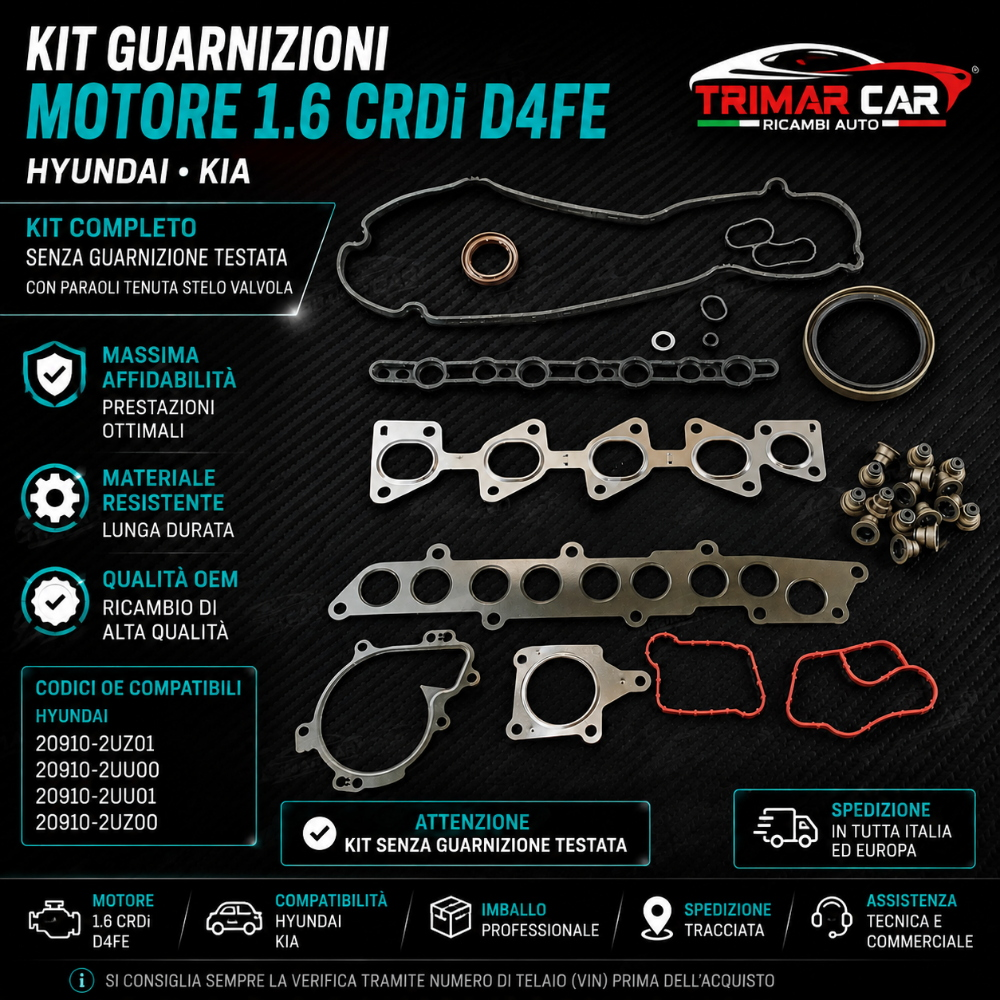 KIT SMERIGLIO Motore Hyundai Kia 1.6 D4FE 20910-2UU01 