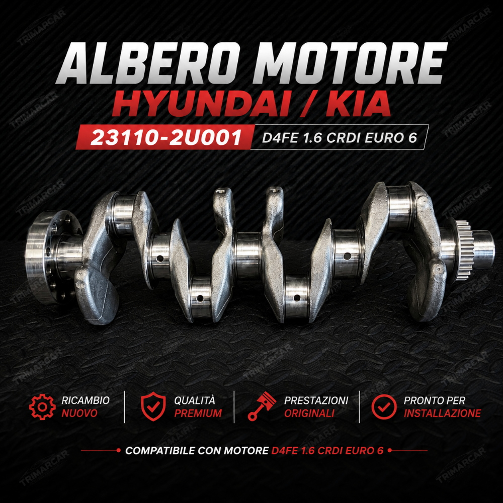 23110-2U001 ALBERO MOTORE HYUNDAI KIA 1.6 CRDI D4FE