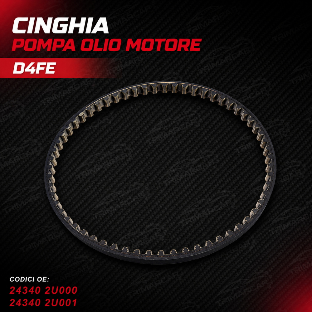 Cinghia Pompa Olio Motore Hyundai Kia 1.6 CRDi D4FE 243402U000 243402U001