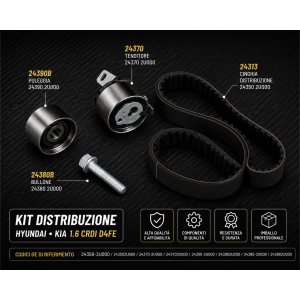 KIT DISTRIBUZIONE HYUNDAI KIA 1.6 CRDi D4FE