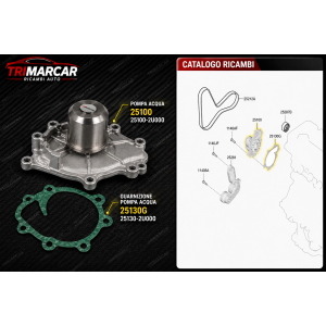 Pompa Acqua + Guarnizione Hyundai Kia 1.6 CRDi D4FE 25100-2U000