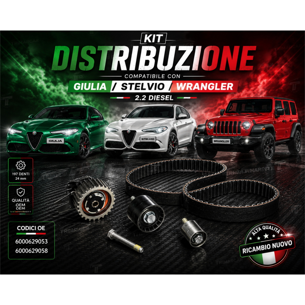 KIT DISTRIBUZIONE REPKIT ALFA ROMEO GIULIA STELVIO 2.2 DIESEL 6000629053 6000629058
