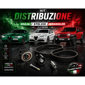 KIT DISTRIBUZIONE + POMPA ACQUA ALFA ROMEO GIULIA STELVIO 2.2 DIESEL 6000629058 55262155