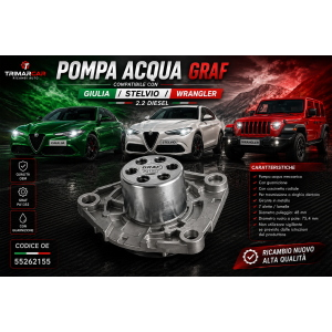 KIT DISTRIBUZIONE + POMPA ACQUA ALFA ROMEO GIULIA STELVIO 2.2 DIESEL 6000629058 55262155