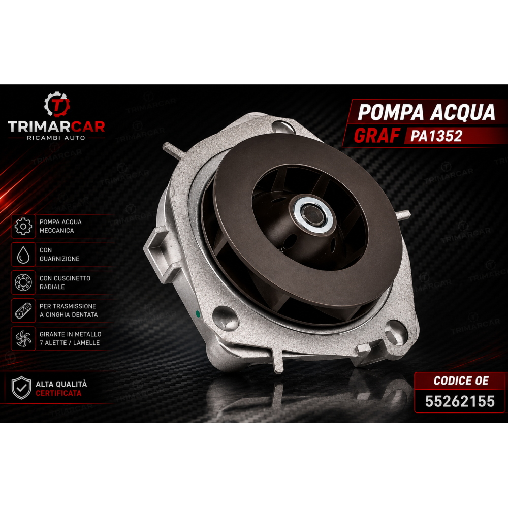 KIT DISTRIBUZIONE + POMPA ACQUA ALFA ROMEO GIULIA STELVIO 2.2 DIESEL 6000629058 55262155