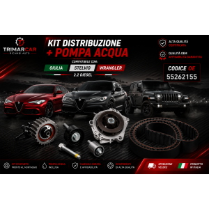 KIT DISTRIBUZIONE + POMPA ACQUA ALFA ROMEO GIULIA STELVIO 2.2 DIESEL 6000629058 55262155