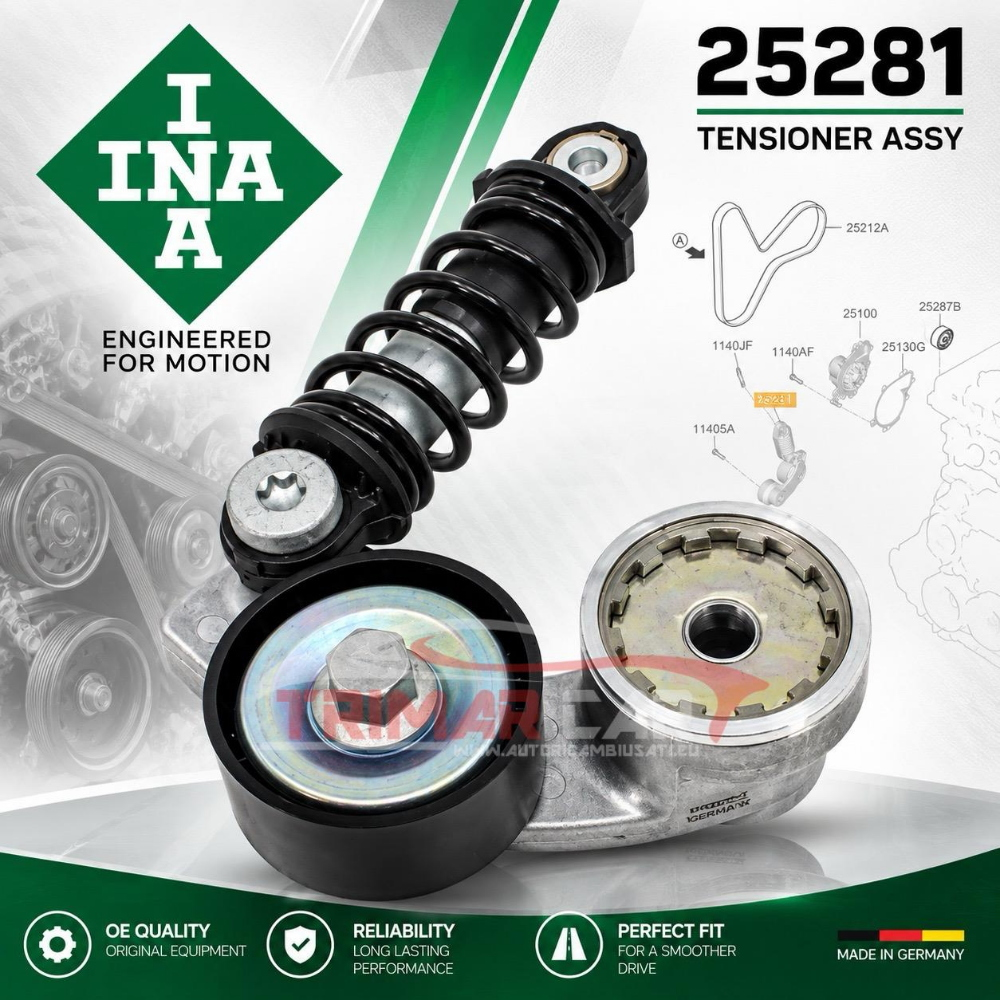 TENDITORE CINGHIA SERVIZI INA 534073710 HYUNDAI KIA 1.6 CRDI D4FE
