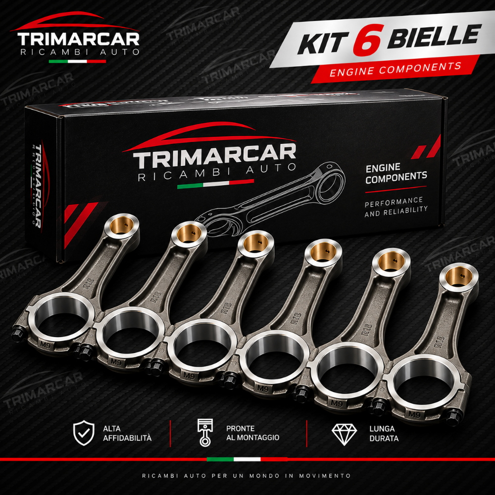 KIT 6 BIELLE  MOTORE TRIMARCAR AUDI VW 3.0 TDI CRC CRT