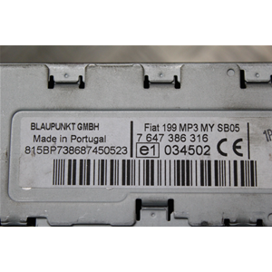 AUTORADIO RADIO STEREO FIAT GRANDE PUNTO 199 [2005 >>] MP3 7647386316 7354469710