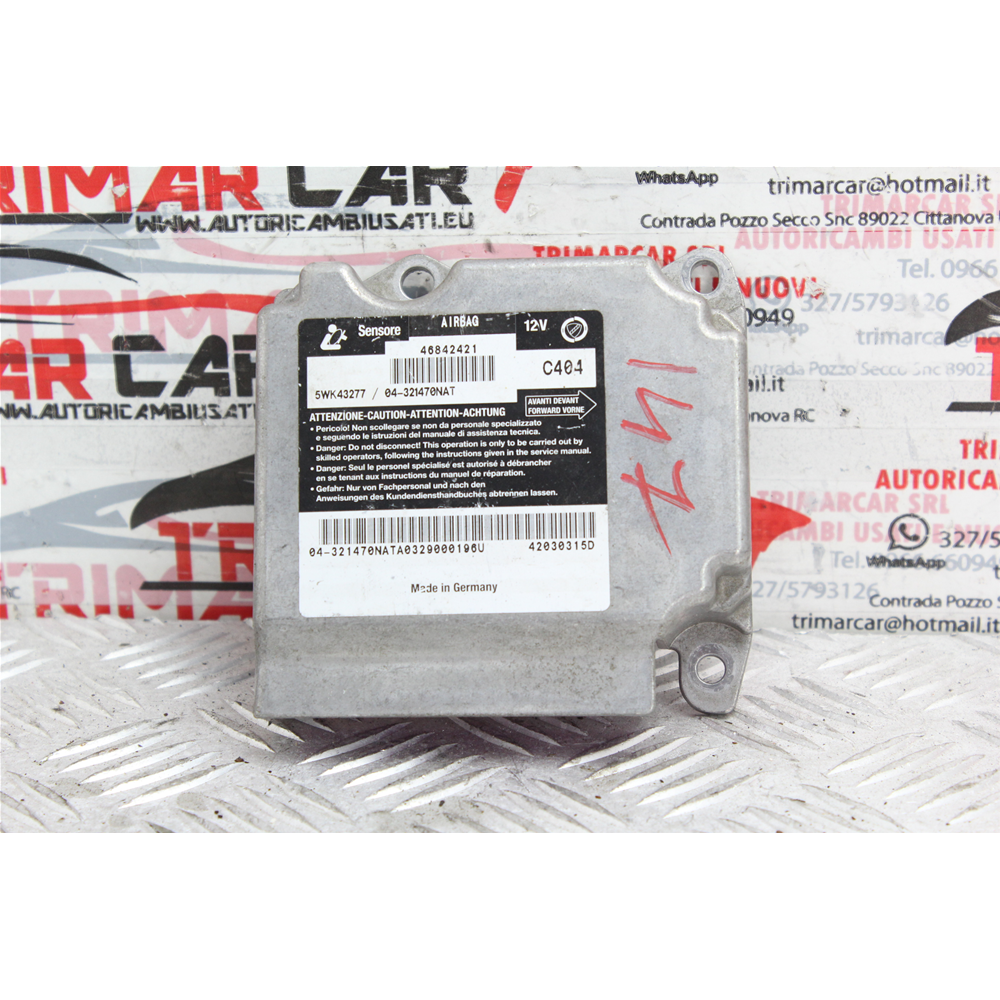 CENTRALINA SENSORE AIRBAG ALFA ROMEO 147 (937) [2000-2010] 46842421 / 5WK43277