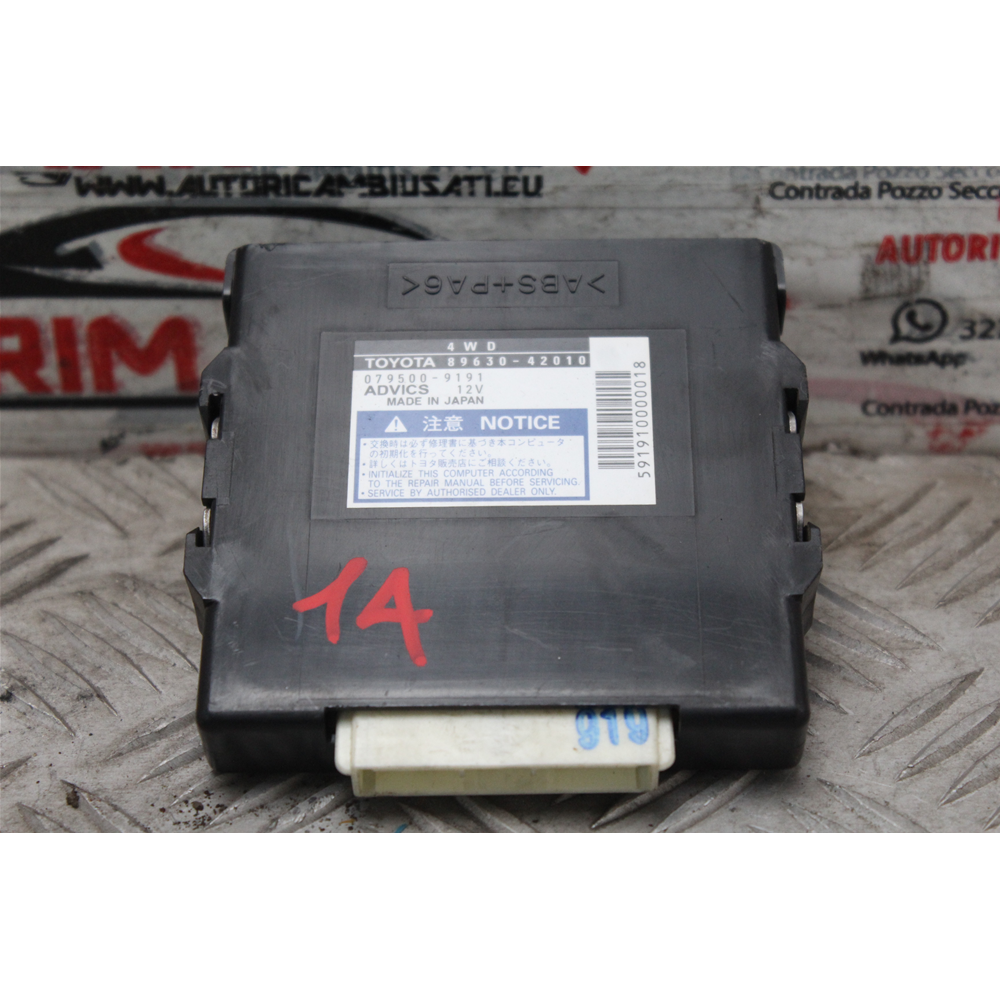CENTRALINA CONTROLLO TRAZIONE 4WD TOYOTA RAV4 3 (A3) [2005-2012] 89630-42010