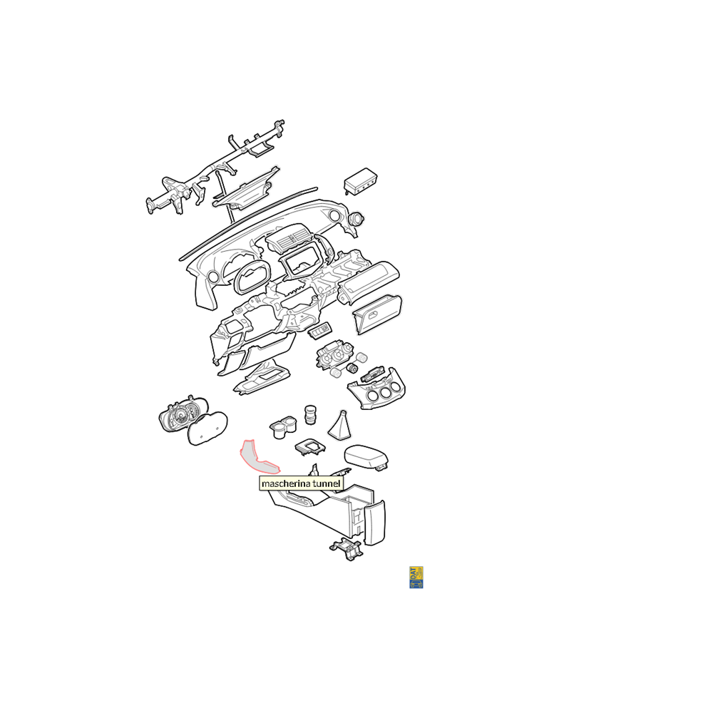 MODANATURA CRUSCOTTO INTERNO DX TOYOTA RAV4 3 (A3)[2005-2012] 58834-42010