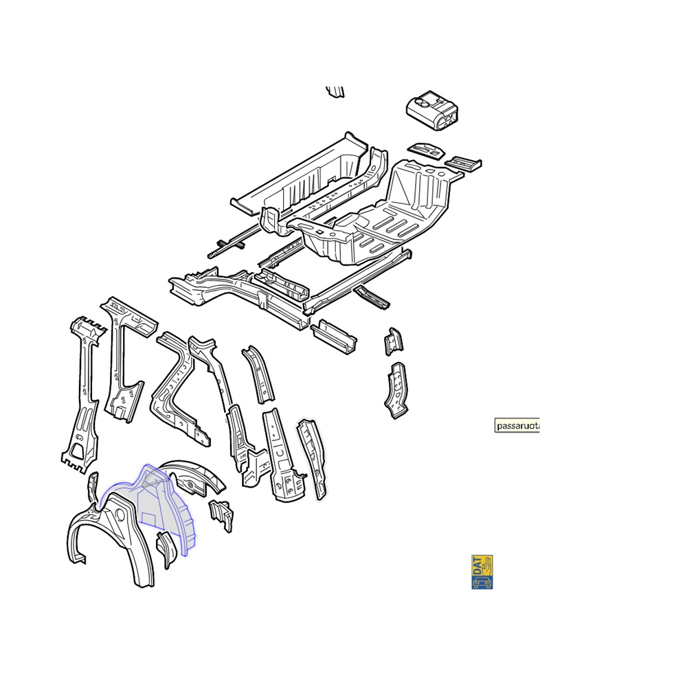 MODANATURA RIVESTIMENTO INTERNO BAULE DX TOYOTA RAV4 3 (A3) [05-12] 64730-42070