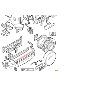 RIVESTIMENTO BATTICOFANO PORTELLONE POSTERIORE TOYOTA RAV4 3 [05-12] 58387-42050