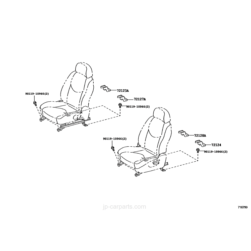 MANIGLIA GUIDA SEDILE ANTERIORE TOYOTA RAV4 3 (A3) [2005-2012] 79956-42010
