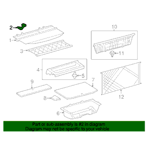 SUPPORTO RETINA INTERNO BAGAGLIAIO DX TOYOTA RAV4 3 [2005-2012] 64233-42030