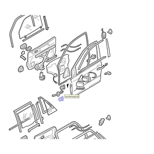 KIT CERNIERE INFERIORE SUPERIORE PORTA ANTERIORE SINISTRA TOYOTA RAV4 III [05-12]