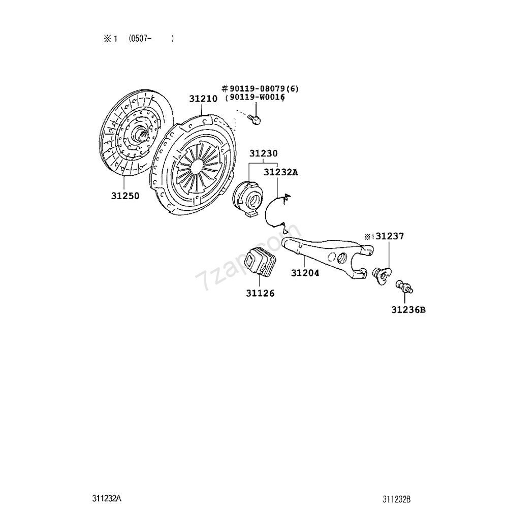 FORCELLA FRIZIONE REGGISPINTA TOYOTA RAV4 3 (A3) [05-12] 2.2D 100KW 31204-20140