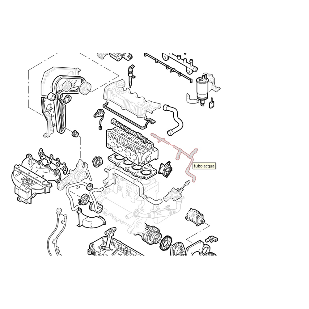TUBO POMPA ACQUA RAFFREDDAMENTO FIAT BRAVO 2 (198) [07-14] 1.9MJET 120CV