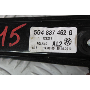 MECCANISMO ALZACRISTALLI ANTERIORE DESTRO VW GOLF 7 [2012 IN POI] 5G4837462G