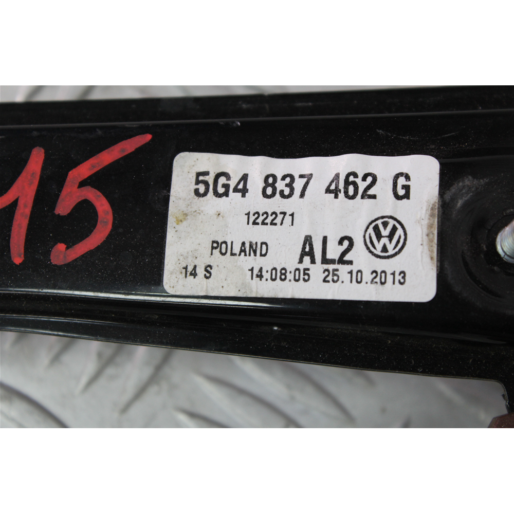 MECCANISMO ALZACRISTALLI ANTERIORE DESTRO VW GOLF 7 [2012 IN POI] 5G4837462G