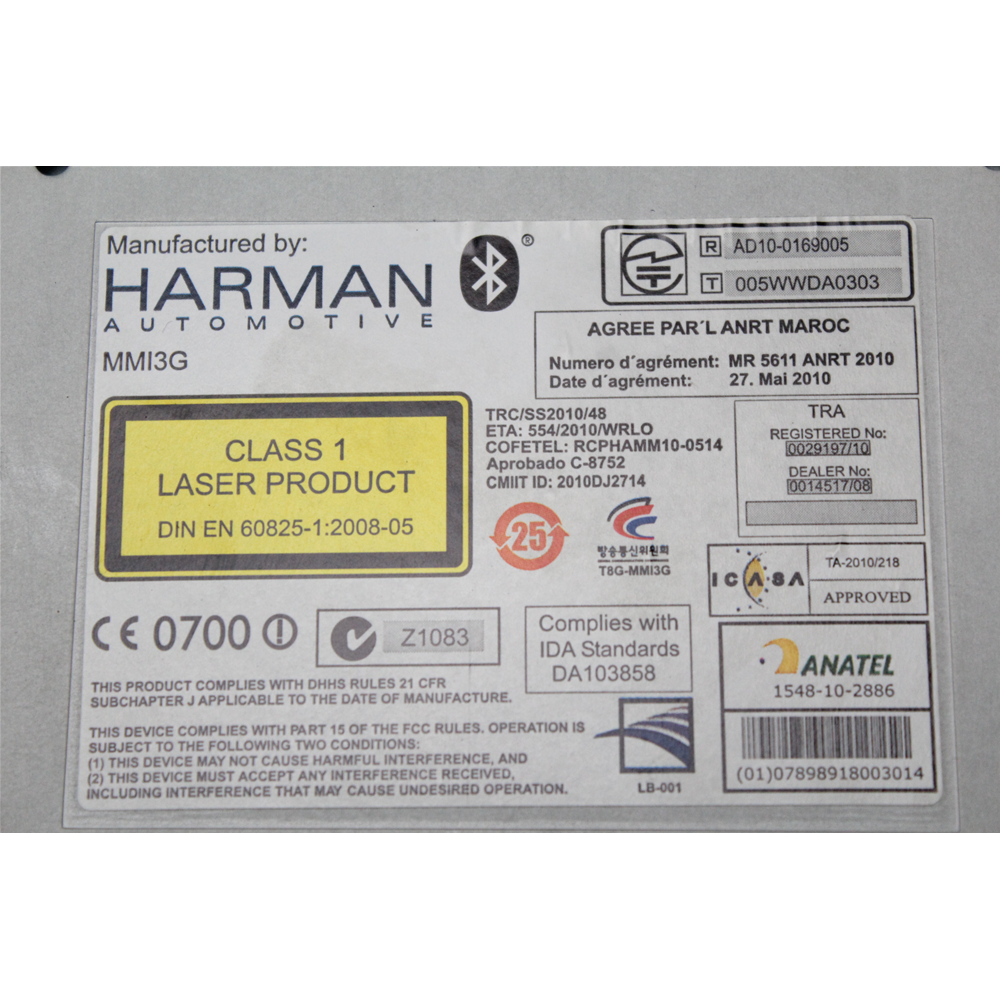 AUTORADIO RADIO STEREO NAVIGATORE AUDI A4 (8K, B8) [2009-2016] 8R1035652A