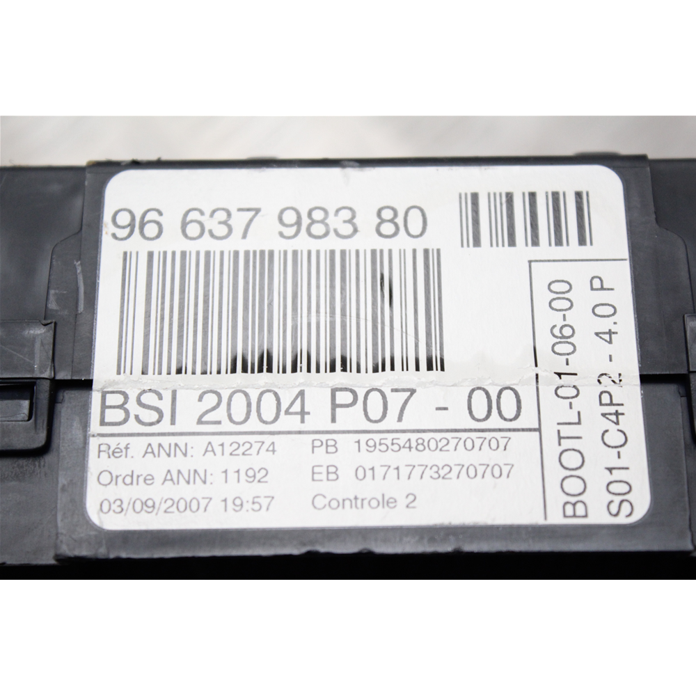 CENTRALINA BODY COMPUTER PEUGEOT EXPERT [2007-2011] 9663798380