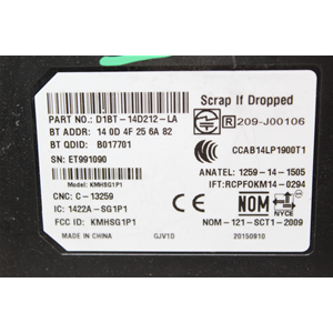 CENTRALINA BLUE & ME FORD FIESTA 6 [2008-2017] D1BT-14D212-LA