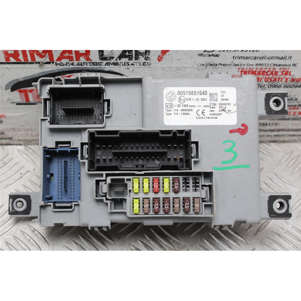 CENTRALINA BODY COMPUTER FIAT PANDA 3 (312_ 319) [2012 IN POI] 51985164