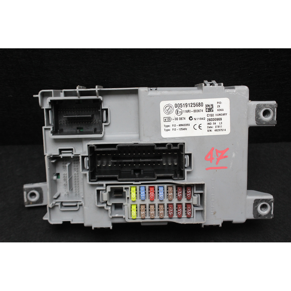 519125680 51912568 CENTRALINA BODY COMPUTER FIAT 500 (312) (2007 IN POI)