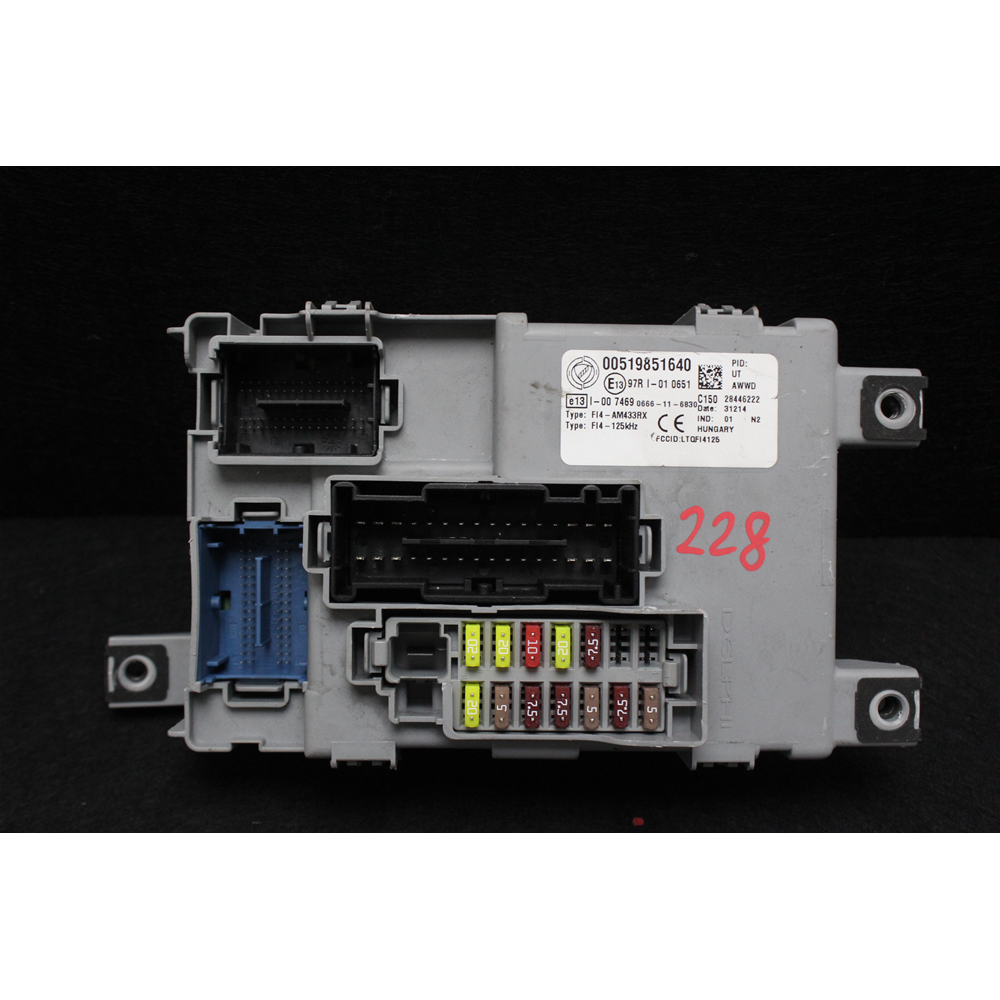 519851640 51985164 CENTRALINA BODY COMPUTER FIAT PANDA 3 (312,319) (2012 IN POI)