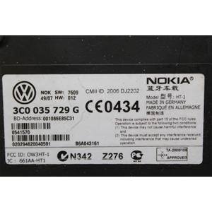 3C0035729G MODULO BLUETOOTH VOLKSWAGEN PASSAT (3C2) (2005-2010)