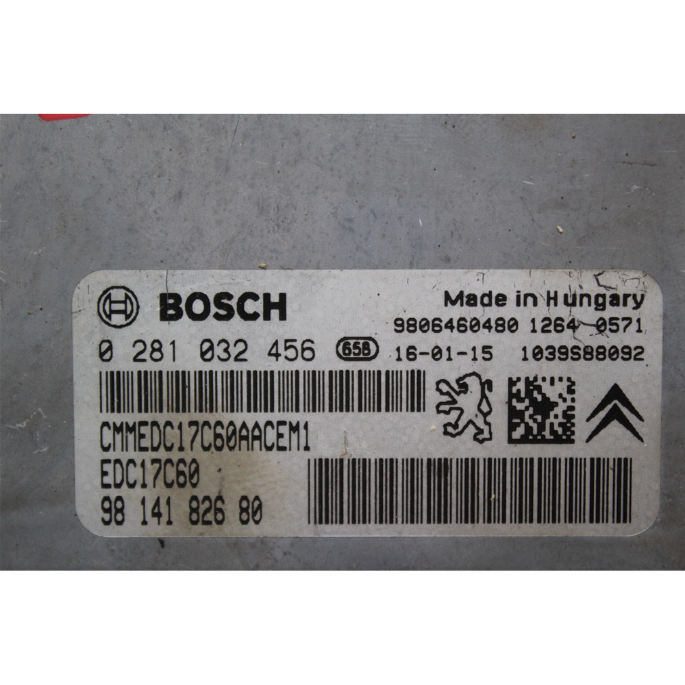 9814182680 CENTRALINA MOTORE CITROEN C4 GRAND PICASSO 2 (2013 IN POI) 0281032456 