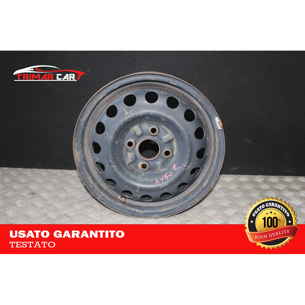 4,5JX14H R14 CERCHIO SINGOLO IN FERRO TOYOTA AYGO (B1) (2005-2014)