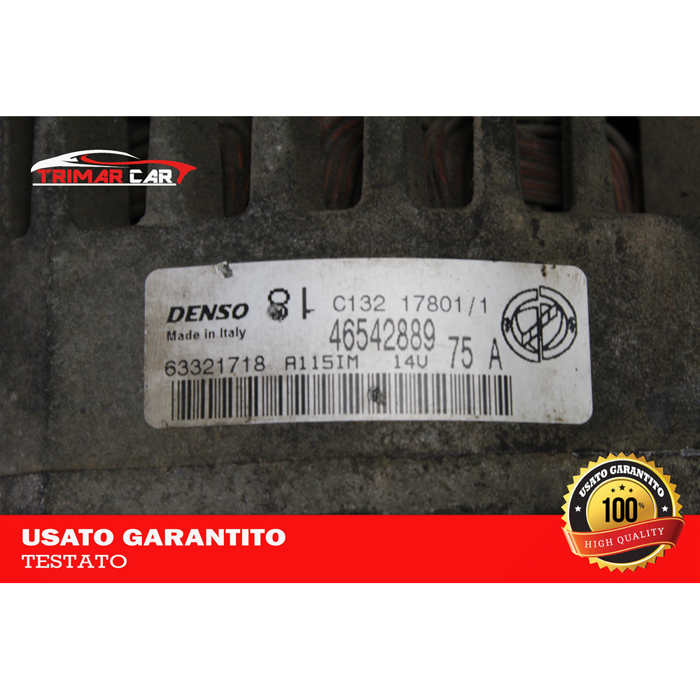 46542889 63321718 75A ALTERNATORE FIAT 1.2 1.4