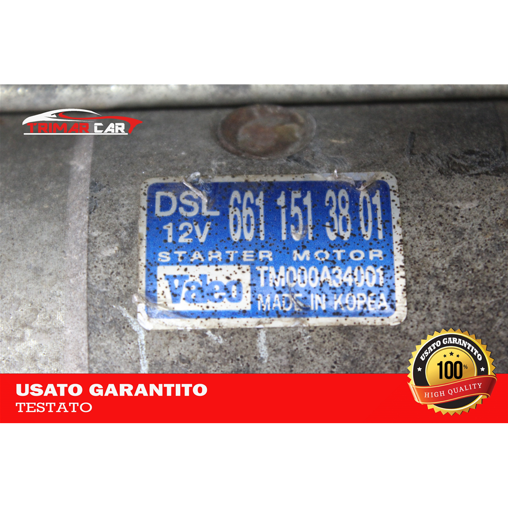 6611513801 MOTORINO AVVIAMENTO SSANGYONG REXTON (GAB) (2002 IN POI) 2.7 Xdi 165CV 121 KW COD MOTORE: 665925 (D27DT)