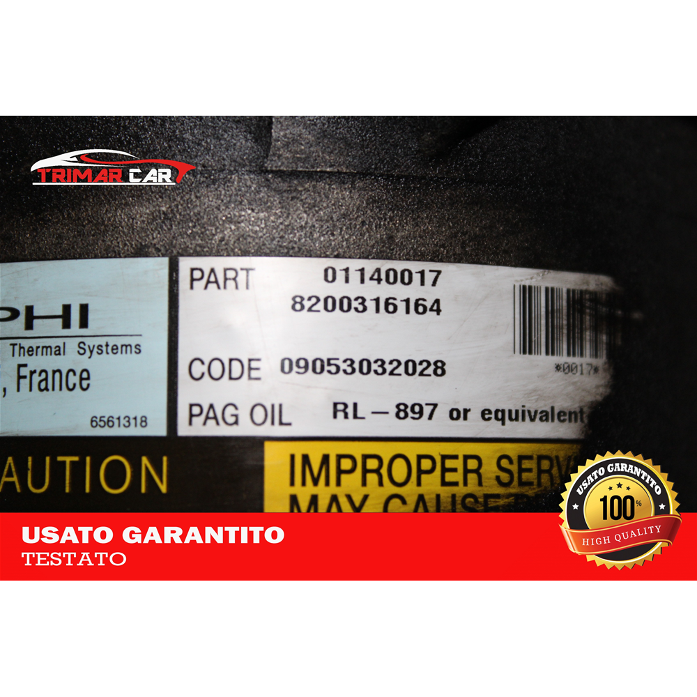 8200316164 COMPRESSORE AC CLIMA RENAULT SCENIC 2 II (JM0/1) (2003-2009) 1.5 DCI 82CV 60 KW COD MOTORE: K9K722