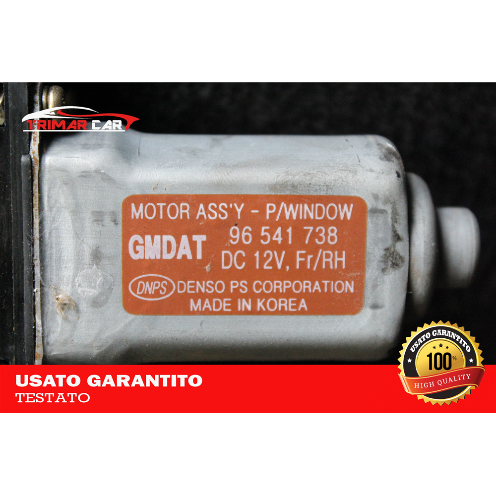 96541738 MECCANISMO ALZACRISTALLI ANTERIORE DESTRO KALOS (KLAS)(2002-2008)