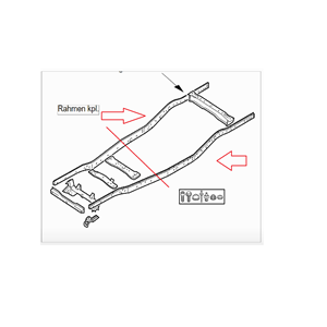 5000A064 TELAIO CHASSIS MITSUBISHI L200 TRITON (KA,T,KB,T)(04-15) DA CENTRALE A POSTERIORE 