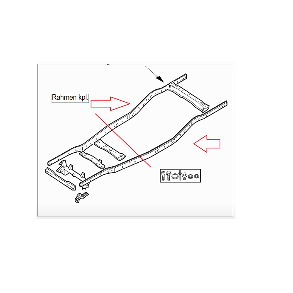 5000A064 TELAIO CHASSIS MITSUBISHI L200 TRITON (KA,T,KB,T)(04-15) DA CENTRALE A POSTERIORE 